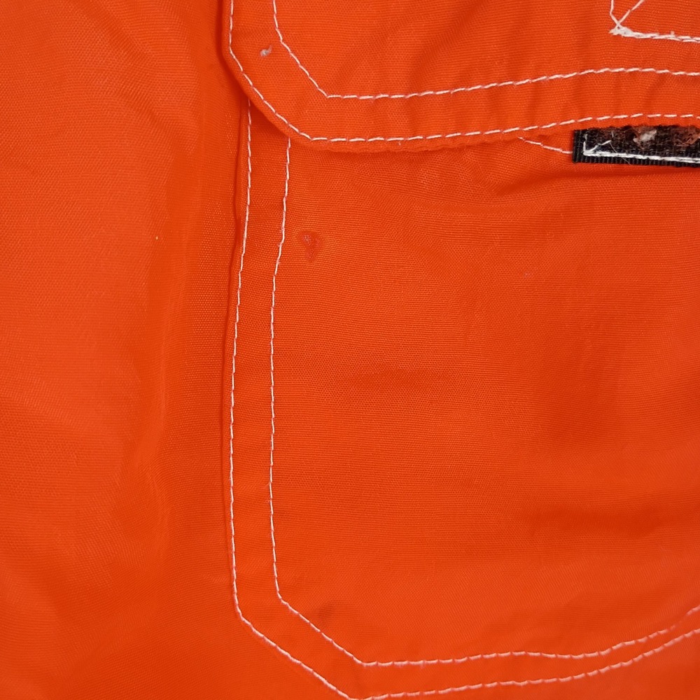 Old Navy Mens XXL Swim Trunks Orange Drawstring Mesh Lined Board Shorts Retro - Picture 4 of 5